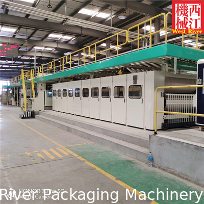 WEST RIVER Backhoff Système de régulation de vitesse de croisière Ligne de production de carton ondulé 5 plis