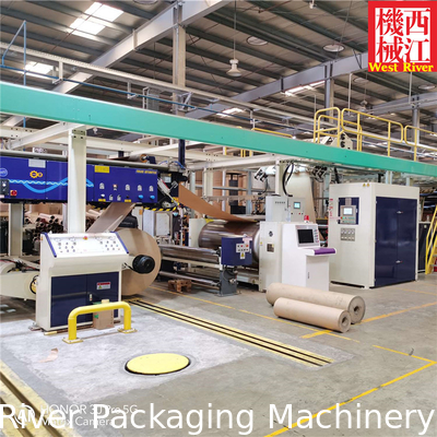 Machines de production de carton ondulé 5 plis à haute vitesse avec une vitesse de conception de 100-350 m/min