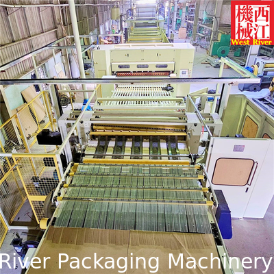 WEST RIVER Backhoff Système de régulation de vitesse de croisière Ligne de production de carton ondulé 5 plis