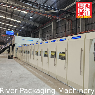 Double Facer automatique pour la fabrication de conteneurs en carton ondulé, économique en énergie, à faible coût, avec courroies en coton, Baker