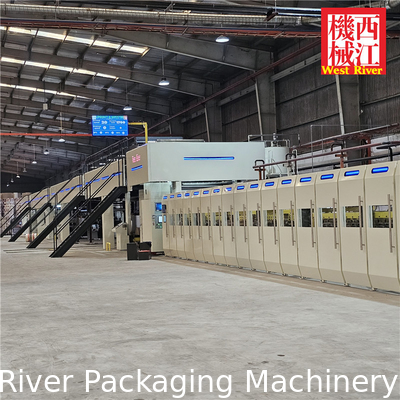 Ligne de production de machine à fabriquer des boîtes en carton ondulé à 3, 5 et 7 plis pour emballage