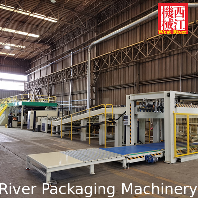 2Ply Single Face Cardboard Sheet - Cut-off Down Stacker 1,3 mètre hauteur d'empilement efficace