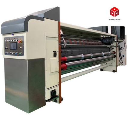 Imprimante 6 COULEURS EN LIGNE, Découpeuse, Rainureuse, Plieuse, Colleuse, Éjecteur pour la fabrication de boîtes en carton ondulé