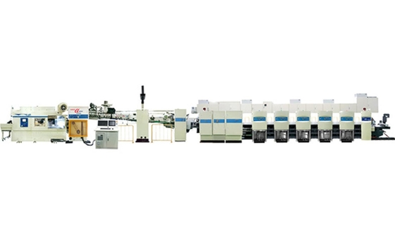 Chine Boîte ALPHA Flexo Imprimante Rainureuse Découpeuse Rotative En Ligne Plieuse Colleuse Machine d'Injection pour Boîte en Carton