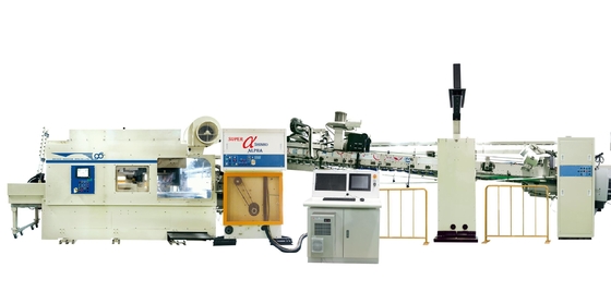 Chine Boîte ALPHA Flexo Imprimante Rainureuse Découpeuse Rotative En Ligne Plieuse Colleuse Machine d'Injection pour Boîte en Carton