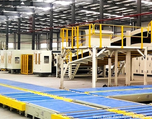 Ligne de production de carton ondulé électrique 7Ply avec un service après-vente fiable
