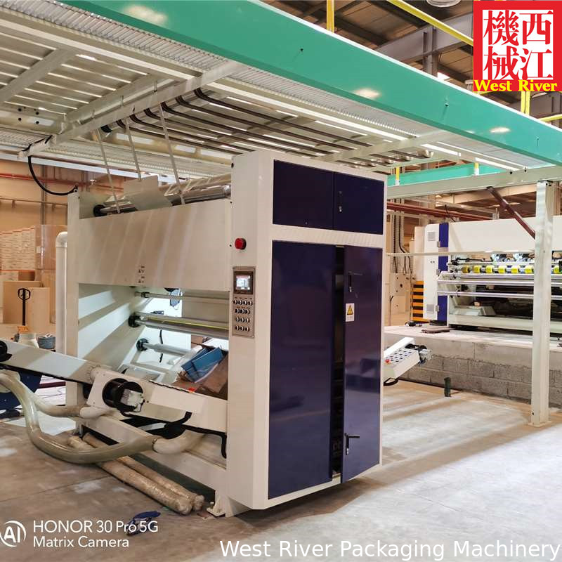 Double Working Side Single Face Cardboard Rewinder Machine - Corrugated 2Ply Paper Roll Rolling