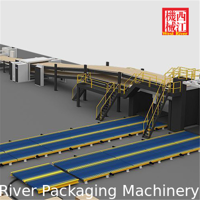Ligne de production de carton ondulé 5 plis entièrement automatique série WJ200 Machine de fabrication de cartons en carton