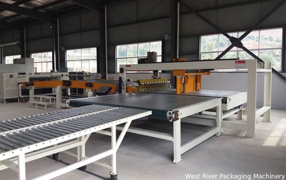 Swing Conveyor Stacker | PLC control | Auto Counting output | Connect with Cardbaord Logistics System Auto Strapping