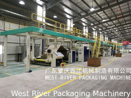 Ligne de production de carton ondulé 5 plis pour téléviseurs Samsung, type économe en énergie